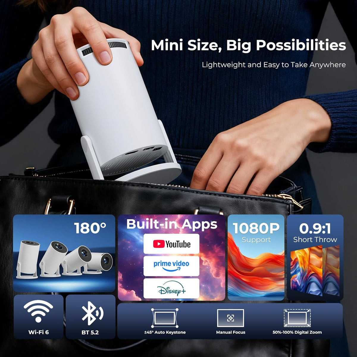 CLOKOWE Portable Mini Projector™